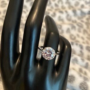 Stainless steel with big CZ ring